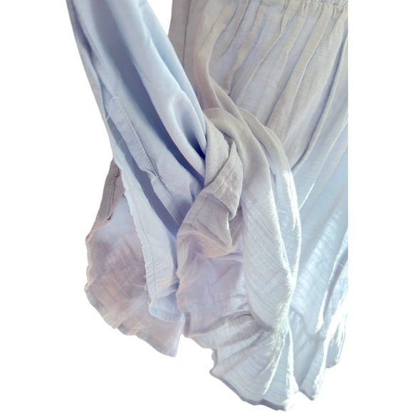 Lottie Moss blue ruffle faux wrap dress Sz L - Picture 4 of 9